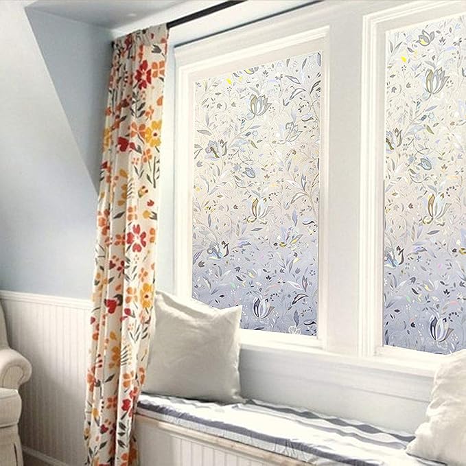 LEMON CLOUD Window Film, Decorative Window Privacy Film, 3D Stained Glass - Image 3