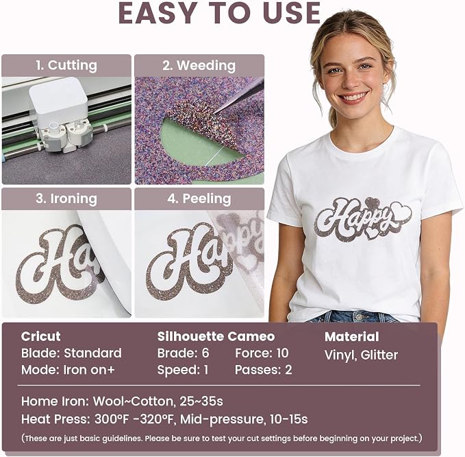 Glitter HTV Heat Transfer Vinyl Roll - Image 3