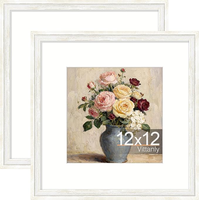 Vittanly 12x12 Picture Frames Set of 2, Ornate Vintage Photo Frame by Vittanly
