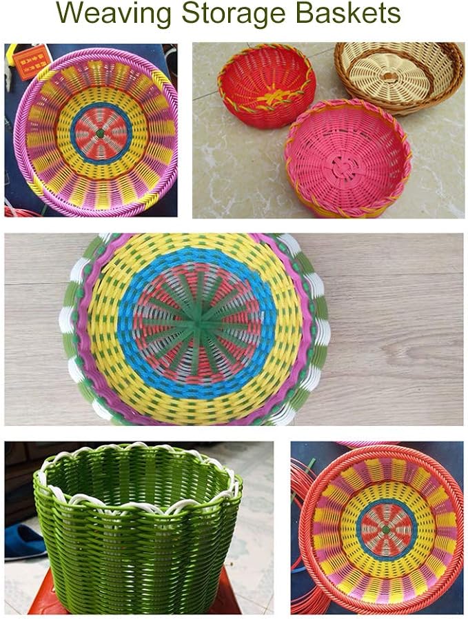 295ft/90m 2.5mm Round Synthetic Rattan Coffee Color, Plastic Wicker Repair Kit - Image 3