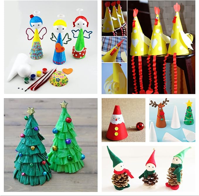 Crafjie Foam Cones for DIY Arts and Crafts, for DIY Home Craft Project - Image 6