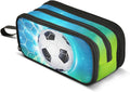 Soccer Football on Field Pencil Case Box Boys Girls Large Pencil Pouch by BOENLE-WELCOMEYOURCOMING