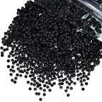 qiipii 7500PCS 2mm Small Pure Black Round Half Round Pearls by qiipii
