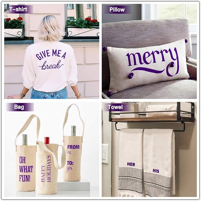 HTVRONT Heat Transfer Vinyl Purple HTV Rolls, HTV Vinyl - Image 2