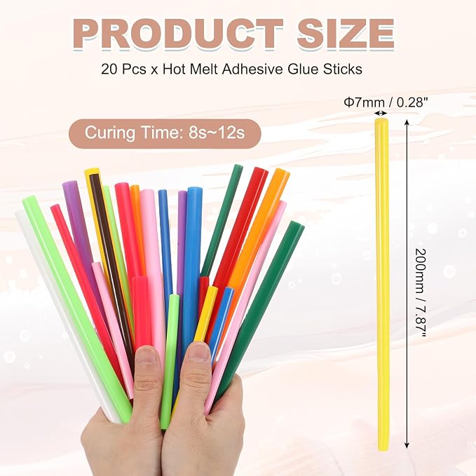 PATIKIL Hot Glue Sticks for Glue Gun, Light Yellow - Image 2