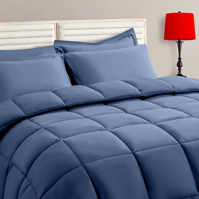 TAIMIT Slate Blue Full Size Comforter Set by TAIMITBedingSets