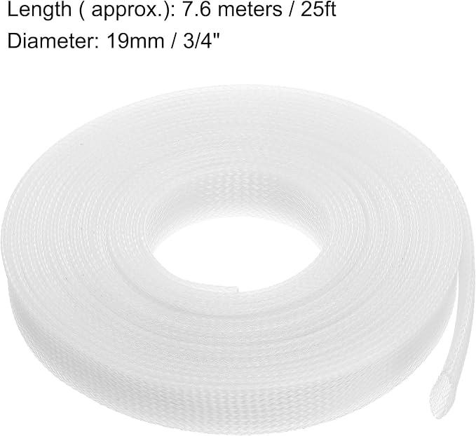 uxcell Expandable Sleeving, 1 3/16-inch 25ft Cable Sleeve - Image 3
