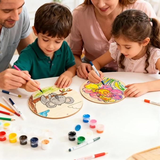 10PCS Wooden Crafts to Paint - Image 2