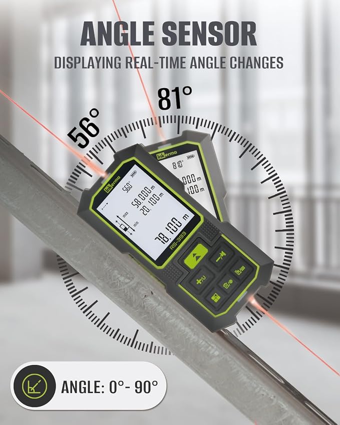 Inkerma Dual Laser Measurement Tool, 393Ft/120M Bilateral Laser Distance Meter - Image 4