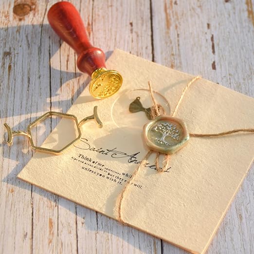 5PCS Metal Wax Seal Molds for 1 Inch Stamp, Rings Set - Image 3