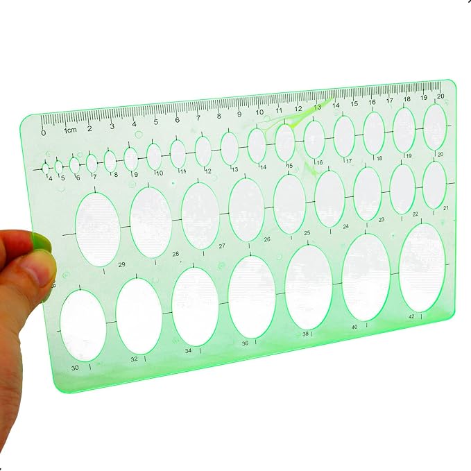 1Pcs 20cm Oval Ruler Drafting Template, Oval Line Drawing Ruler, Oval Tracing - Image 4