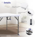 Byliable 34" Square Folding Card Table, Fold-in-Half Utility Dining Portable - Image 4