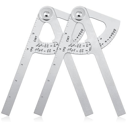 Moxweyeni 2 Pack Pipe Caliper Measuring Tool 7 Inch Stainless Steel Pocket Pipe by Moxweyeni