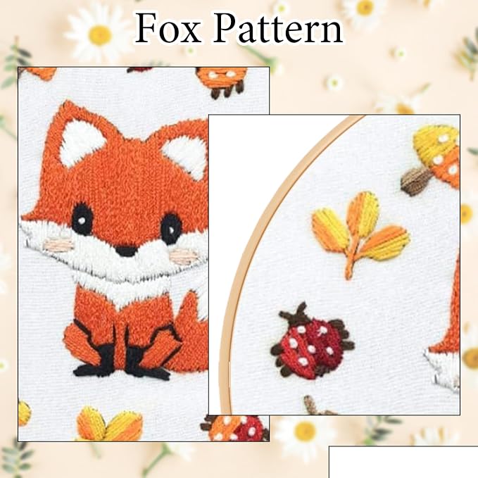 Louise Maelys Fox Embroidery Kit - Image 3