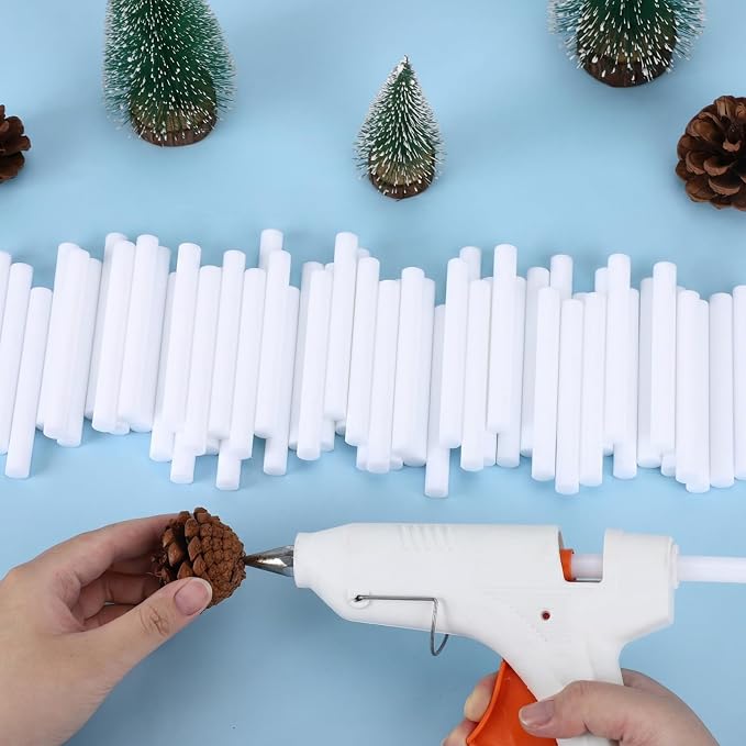 72 Pack White Hot Glue Sticks Bulk, 4 x 0.43 in High and Low Temp Adhesive Glue - Image 6