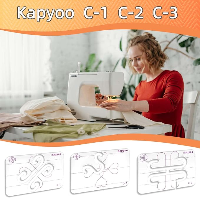 3Pcs Free Motion Quilting Templates - Image 8