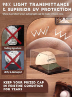 JupDec Hat Display Case, UV Protection Signed Hat Transparent Showcase - Image 4