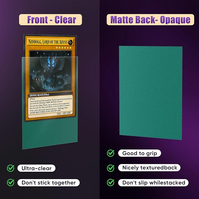 Green MTG Card Sleeves 200 Pack Matte Trading Card Sleeves Sturdy Card Protector - Image 3