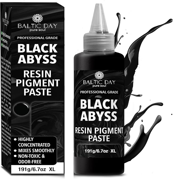 BALTIC DAY Black Abyss Epoxy Resin Pigment Paste XL – Opaque Epoxy Dye & High by BALTICDAYpuresoul