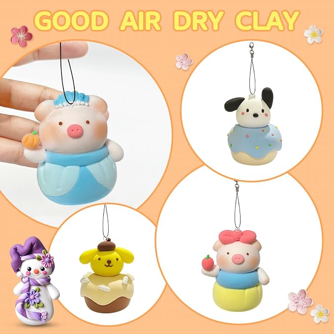 Air Dry Clay, 12 Packs Molding Clay, Foam Clay, Non-Sticky Soft Lightweight Clay - Image 6