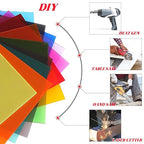 Macarrie 12 Pcs Colored Acrylic Sheets 1/8 Inch Thick Translucent Colored - Image 4