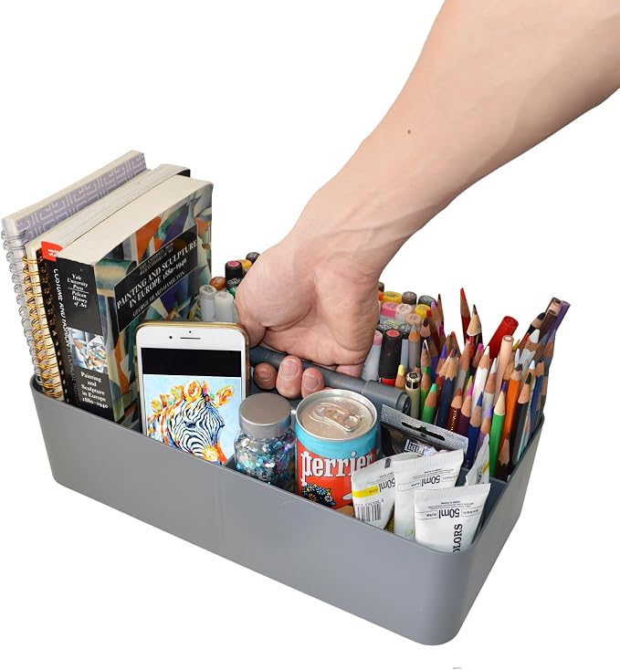 -Large Carry Caddy Bin Basket Portable Office Desk Storage DIY- MADE IN USA by EnjoyOrganizer