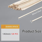120Pcs Balsa Wood Sticks, Wood Strips Balsa Square Wooden Dowels Hardwood - Image 2