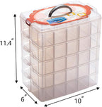 Sooyee 5 Layers Stackable Storage Container Clear 50 Adjustable Compartments - Image 5