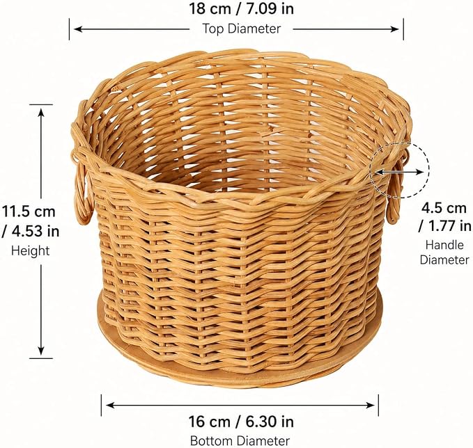 PEDDIG SHOP Two-Handle Storage Basket Weaving Kit – DIY Natural Rattan Craft Set - Image 2