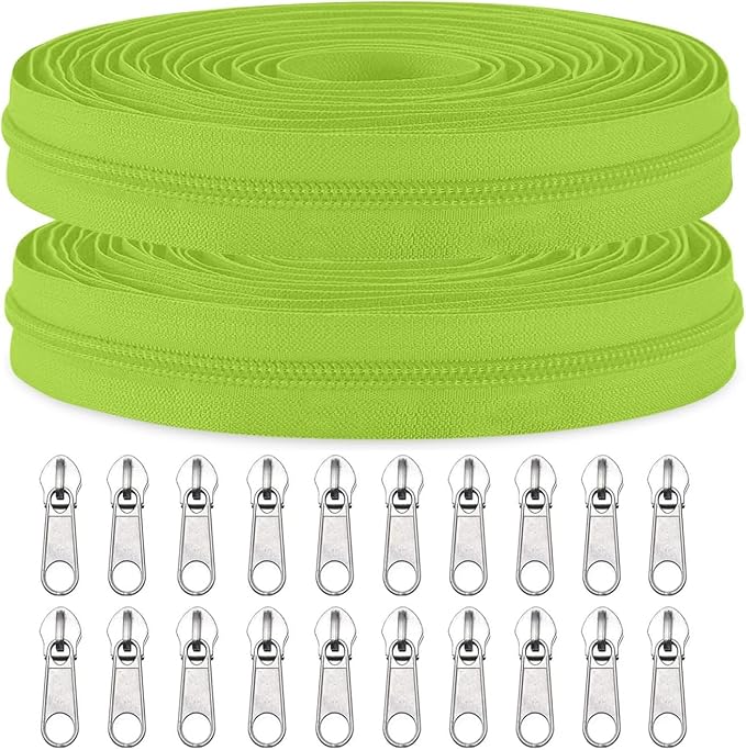 Sawoake #3 Nylon Coil Zippers by The Yard Bulk 10 Yards by Zipper