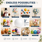 Evershine 50 Pack 3 Inch Craft Foam Ball - Image 4