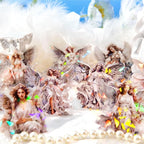 60-Piece Vintage Holographic Cherub Angel Fairy Scrapbook Stickers – Waterproof - Image 2