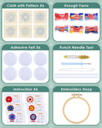 ERKOON Punch Needle Coasters Kit Adults Beginners, Needling Punching Project - Image 4