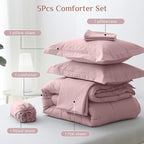 JOLLYVOGUE Twin XL Comforter Set, Ultra-Soft Bed in a Bag Twin XL Size 5 Pieces - Image 5