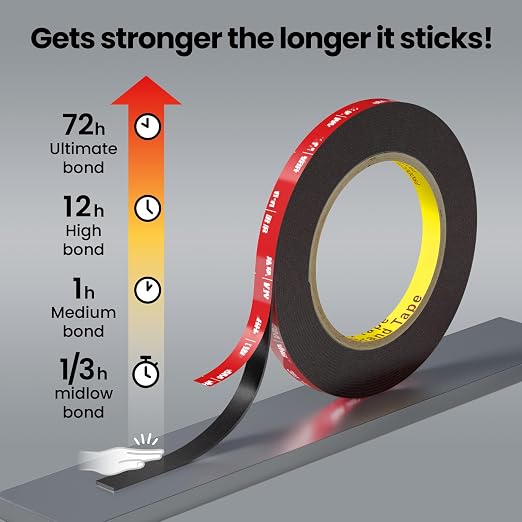 Double Sided Heavy Duty Mounting Tape, 2 Rolls, Waterproof, High Temp Resistant - Image 9