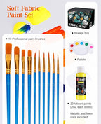 Fabric Paint, Yeeart 20 Colors Permanent Soft Fabric Paint Set - Image 2