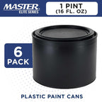 Master Elite 1 Pint Empty Plastic Paint Can Bucket, 16 fl. oz. All-Plastic - Image 2