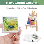ESRICH Mini Canvas 40Pack 2.4x2.4inch, 2/5''Profile Art Primed Mini Canvases - Image 3