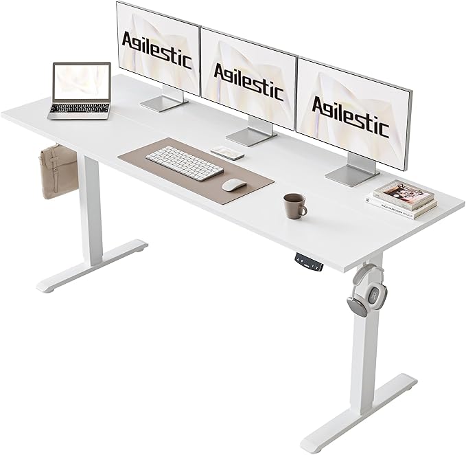 Agilestic Electric Standing Desk, 63 x 24 Inches Height Adjustable Desk by Agilestic