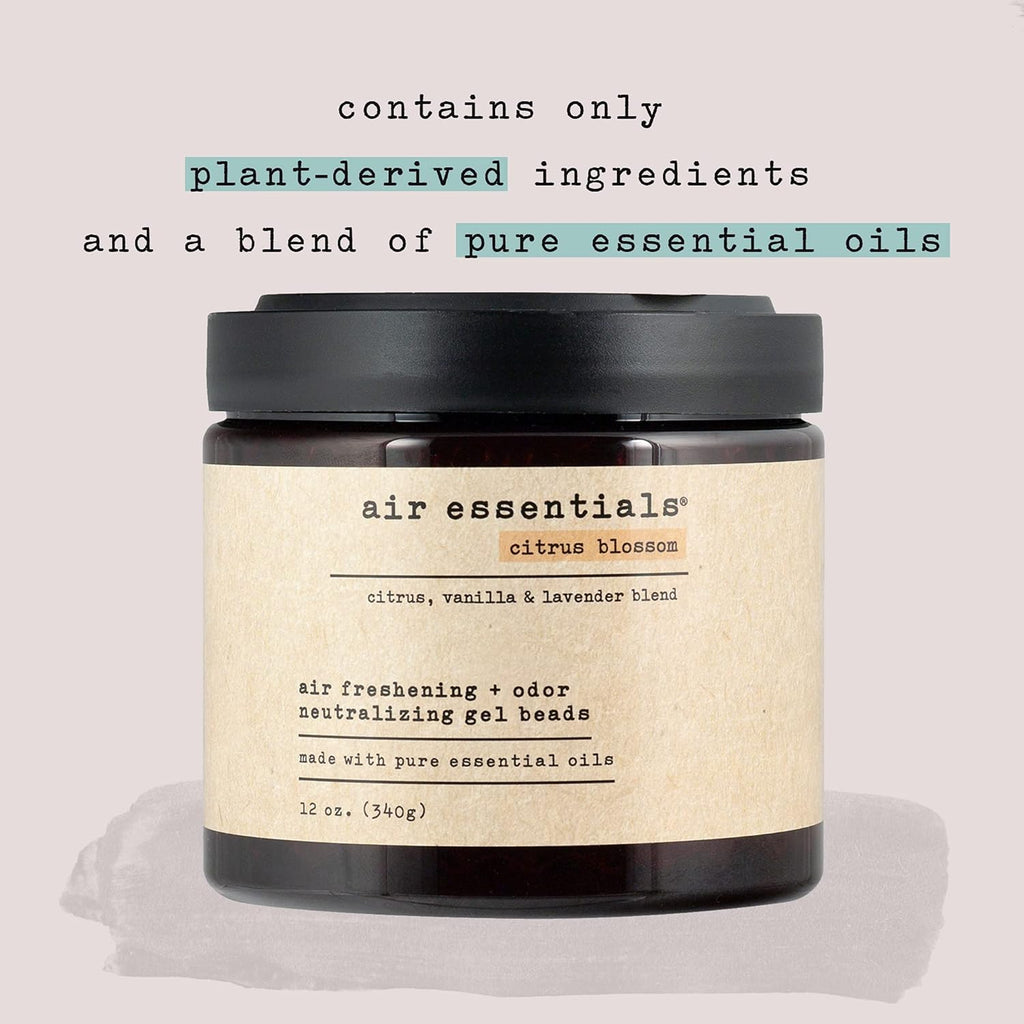 Air Essentials Air Freshener & Odor Neutralizer Gel Beads - 12 oz, Pack of 2 - Odor Eliminator - Made with Pure Essential Oils - Citrus Blossom Scent