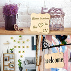 Unfinished Wood Ornaments, PETUOL DIY 32pcs 4x3in Creative Irregular Blank Wood - Image 6