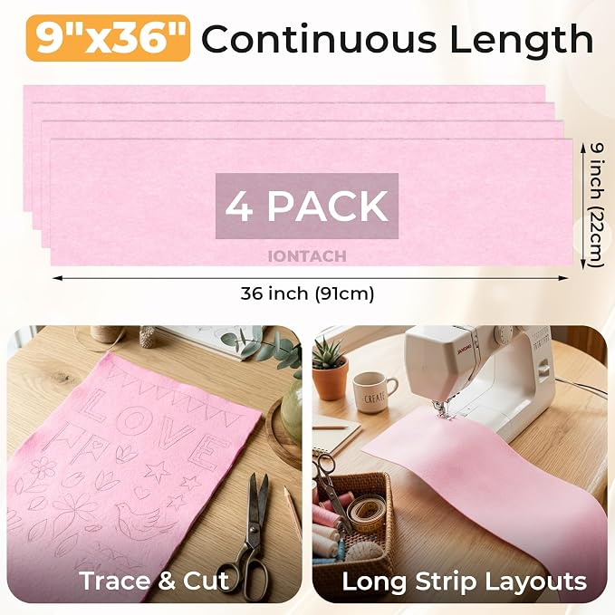 IONTACH 9" X 36" Soft Felt Sheets 1.6mm Thick | Acrylic Felt Fabric - Image 2
