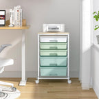 SYKIARIOL Utility Cart with 5 Drawers, Storage Cart with Wooden Tabletop and - Image 9