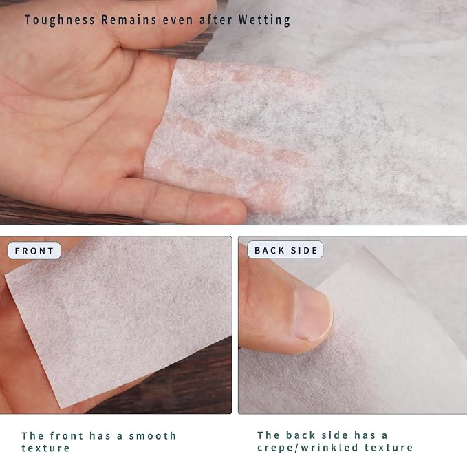 Reelartisy 100 Sheets Artist Teabag Paper, 16.5x16.5 Inches Wet Strength Tissue - Image 4