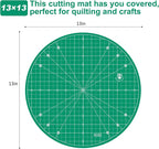 Headley Tools 13"x13" Round Rotating Cutting Mat, Self Healing Mat - Image 3