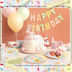 Zhehao 120 Pcs Disposable Paper Plates and Napkins Bulk Birthday Party - Image 5
