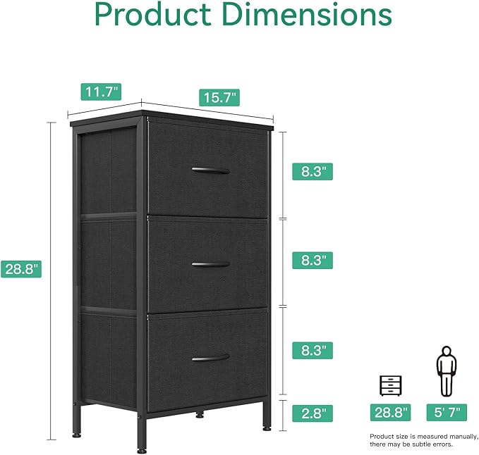 AODK Dresser for Bedroom Nightstand Small Dressers Chest of Drawers End Table - Image 3
