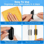 VZZNN 40 PCS Adhesive Pencil Holders, Silicone Marker Organizer - Image 6