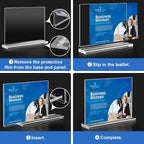 Acrylic Sign Holder 7x5, 6 Pack Clear Sign Holder Double Sided Table Menu - Image 6