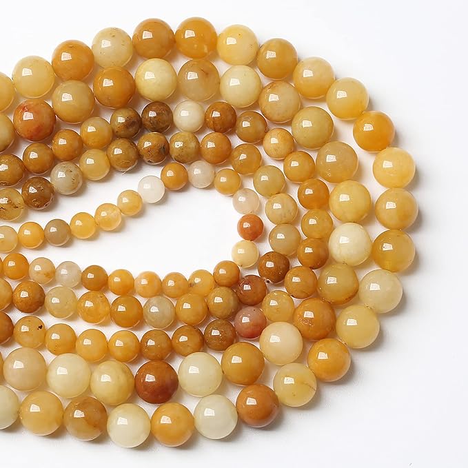 8mm 45pcs Natural Yellow Aventurine Jade Beads Round Loose Beads Energy Crystal - Image 4